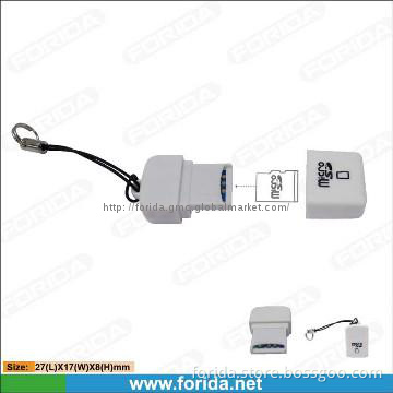 Slim Pocket Size TF USB 2.0 card reader for promotion gift